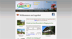 Desktop Screenshot of lugerhof.com